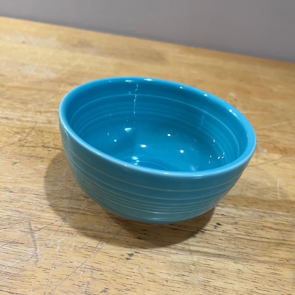 Fiesta Other - Fiesta Turquoise Small Bistro Bowl 5.5" Vtg Art Deco MCM Homer Laughlin USA Blue